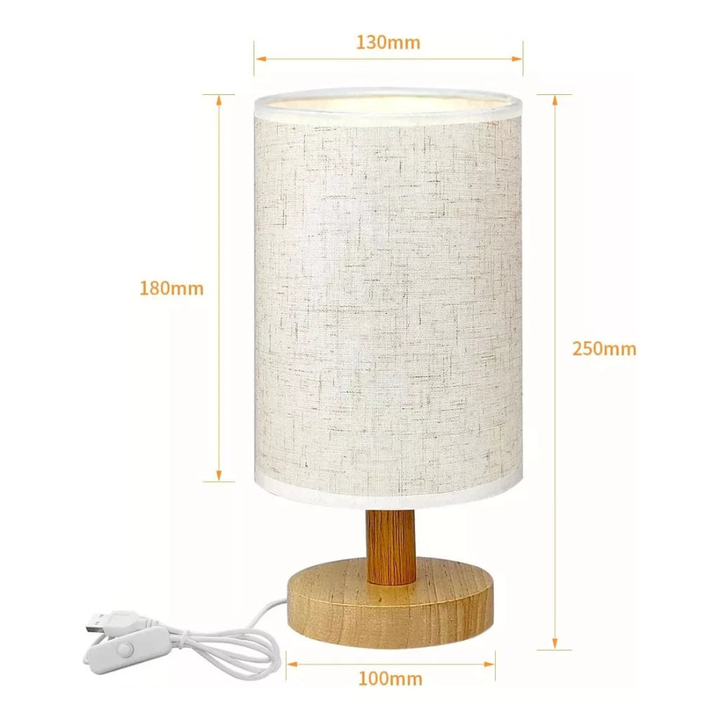 Luminária de Mesa de Madeira Nórdica 08